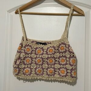 Zara crochet crop